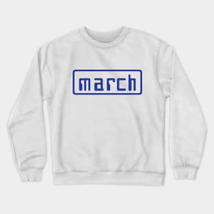 March Racing Cars retro F1 logo - blue Crewneck Sweatshirt